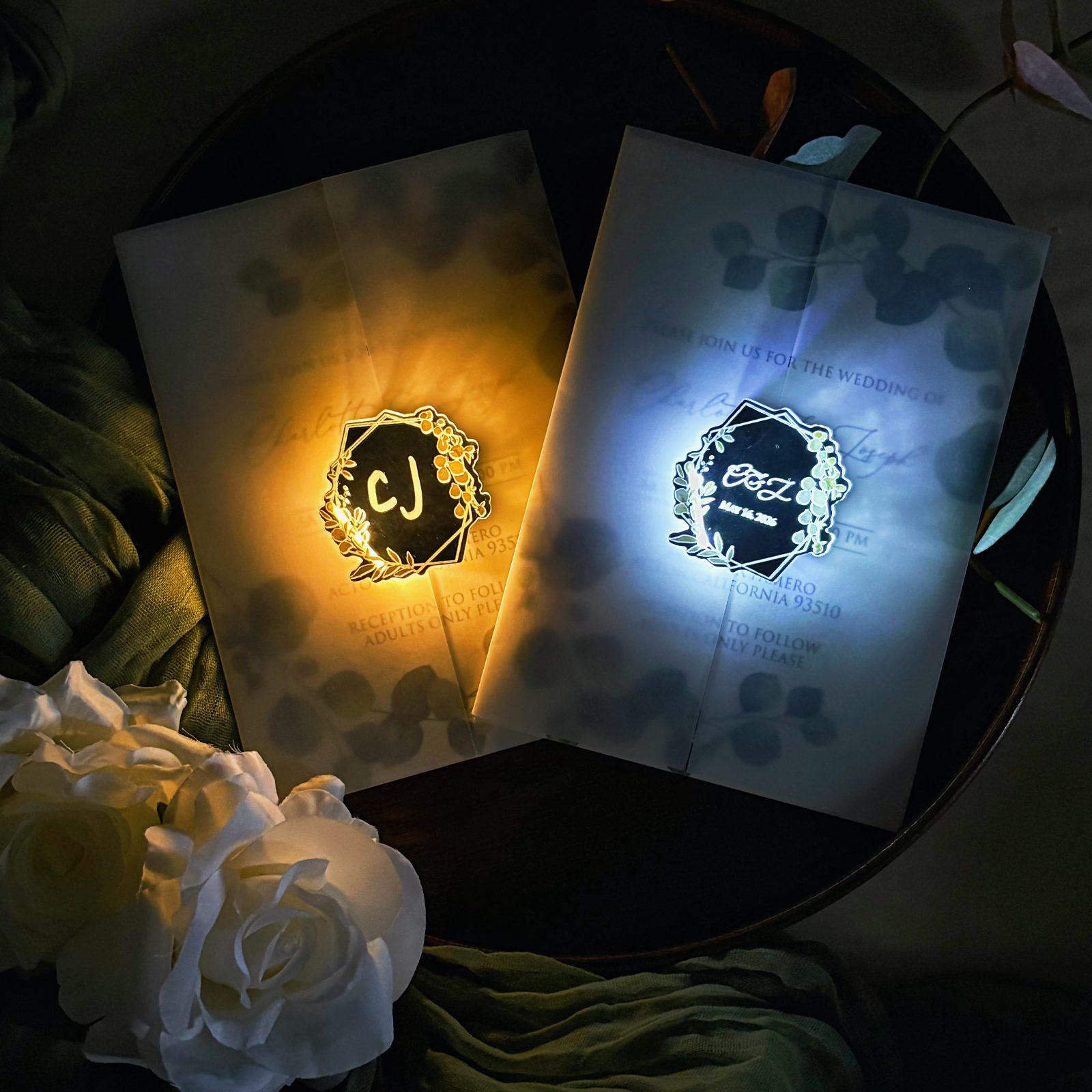 LED acrylic invitation